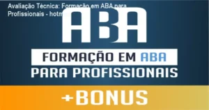 Guia explicativo sobre o produto digital Formação em ABA para Profissionais - hotmart