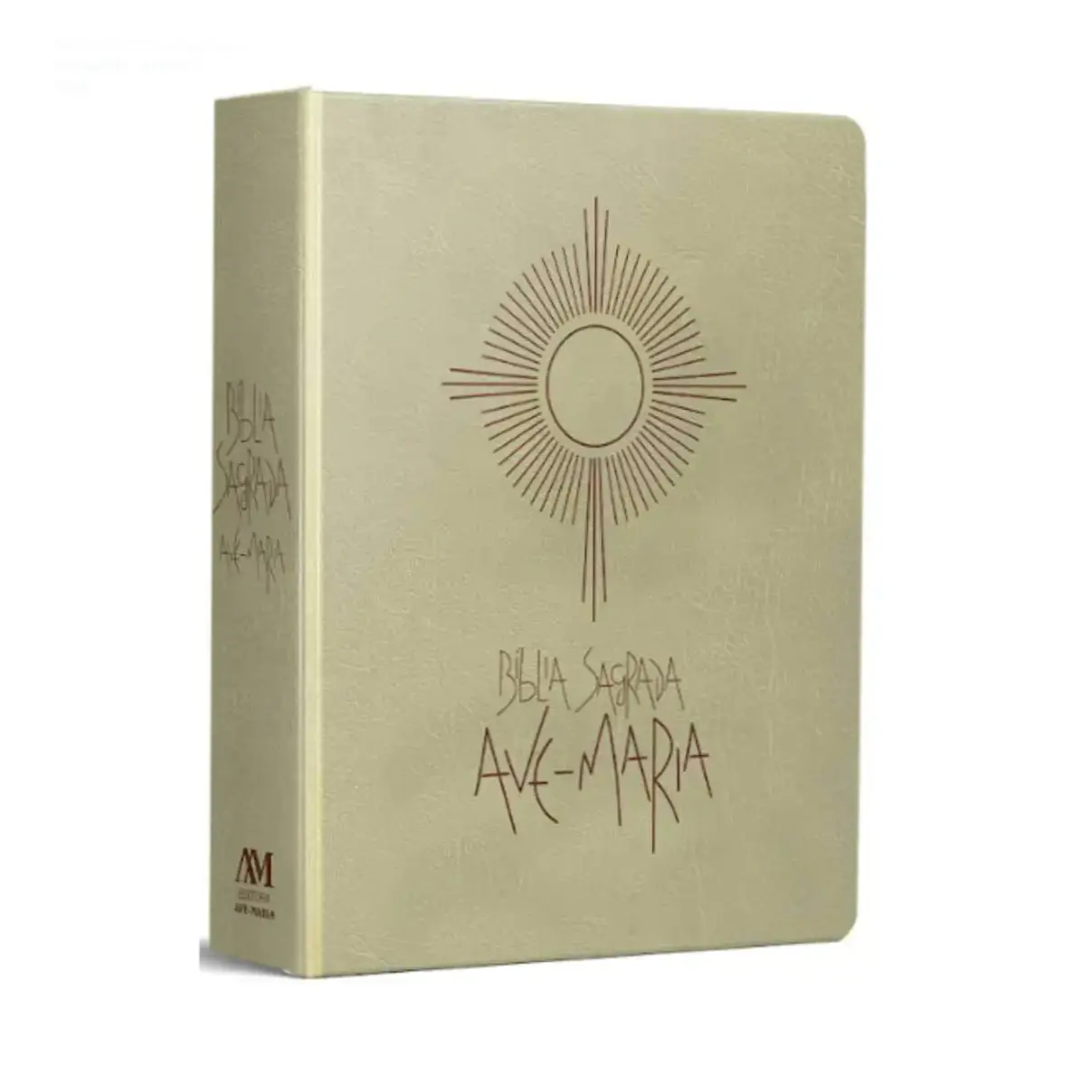 Bíblia Sagrada Capa Eucaristia da Editora Ave-Maria com acabamento em couro
