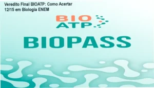 Interface do método de estudos BIOATP Biopass para alta performance em biologia no ENEM
