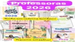 Visão detalhada do Caderno da Professora 2026 com ferramentas de sondagem diagnóstica e organização pedagógica