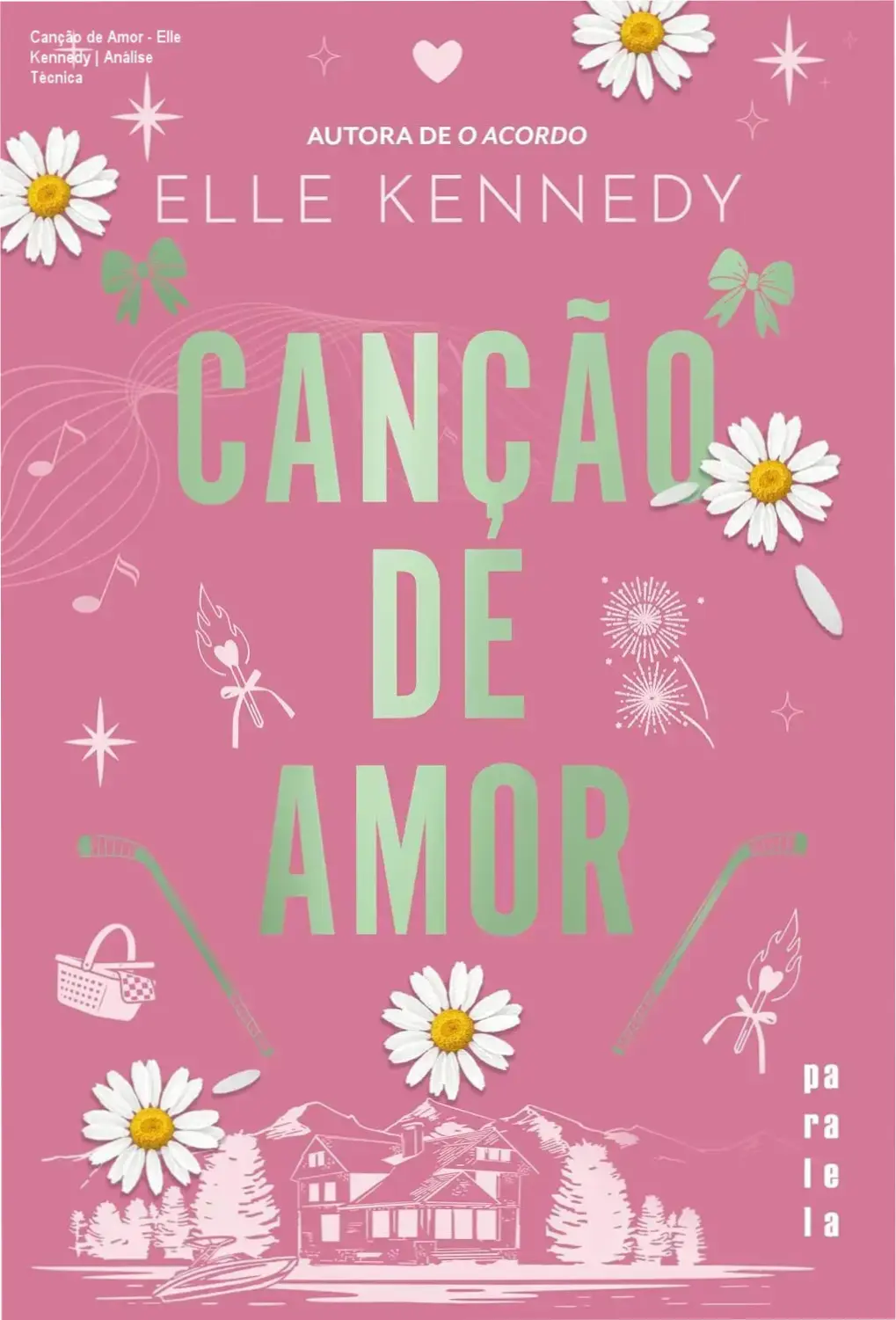 Capa do ebook Canção de Amor de Elle Kennedy com foco em romance contemporâneo