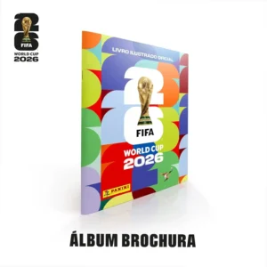Capa do ebook oficial da Copa do Mundo FIFA 2026 da Panini com design colorido e ícones da FIFA