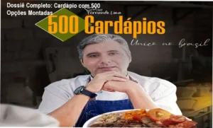 Representação visual de um guia de cardápios prontos para facilitar o planejamento de restaurantes e marmitarias