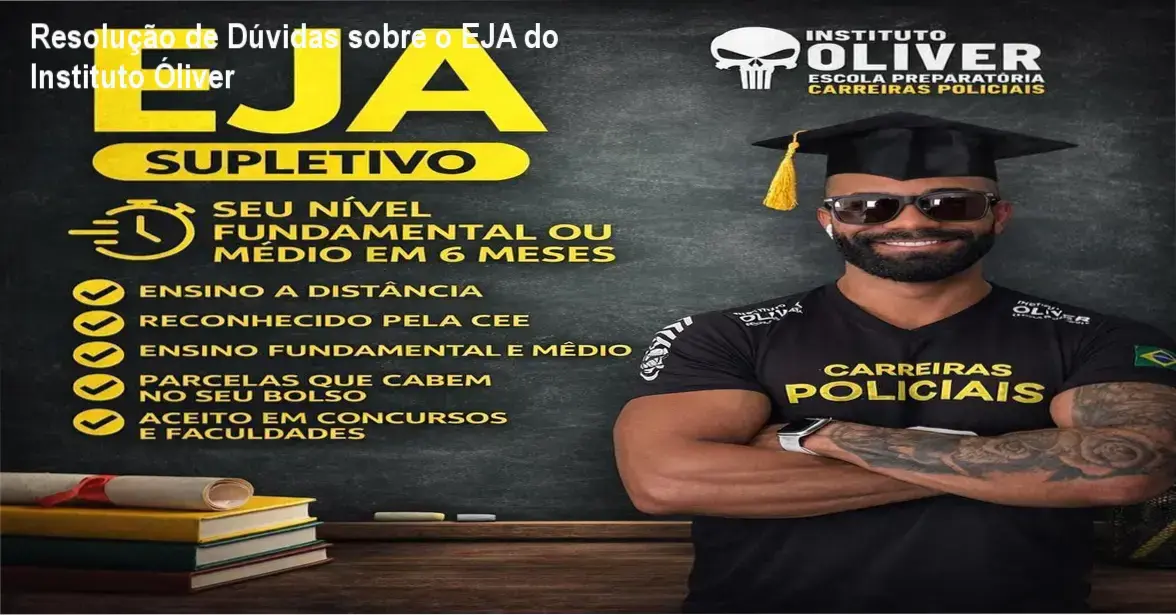 Plataforma educacional do Instituto Óliver mostrando acesso ao curso online com certificado de conclusão EJA