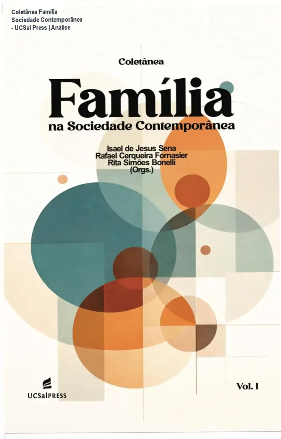 Capa do livro Coletânea Família na Sociedade Contemporânea da UCSal Press