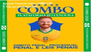 Explicação do combo 3 em 1 com QR Code para resolver dúvidas sobre acesso e benefícios do curso de Direito Penal, Processo Penal e Leis Penais.