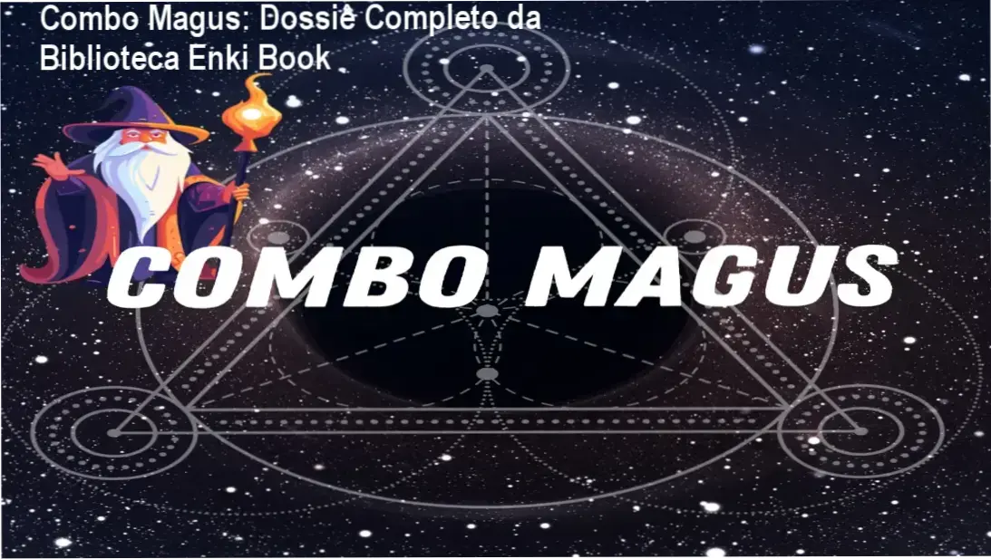 Representação visual de uma biblioteca digital temática focada em ocultismo e espiritualidade.