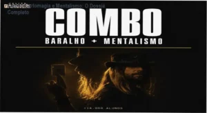 Kit profissional de cartomagia com baralho e elementos de mentalismo para estudos de performance