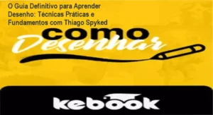 Ilustração de um aluno praticando técnicas de desenho com lápis e papel, inspirado no curso de Thiago Spyked.