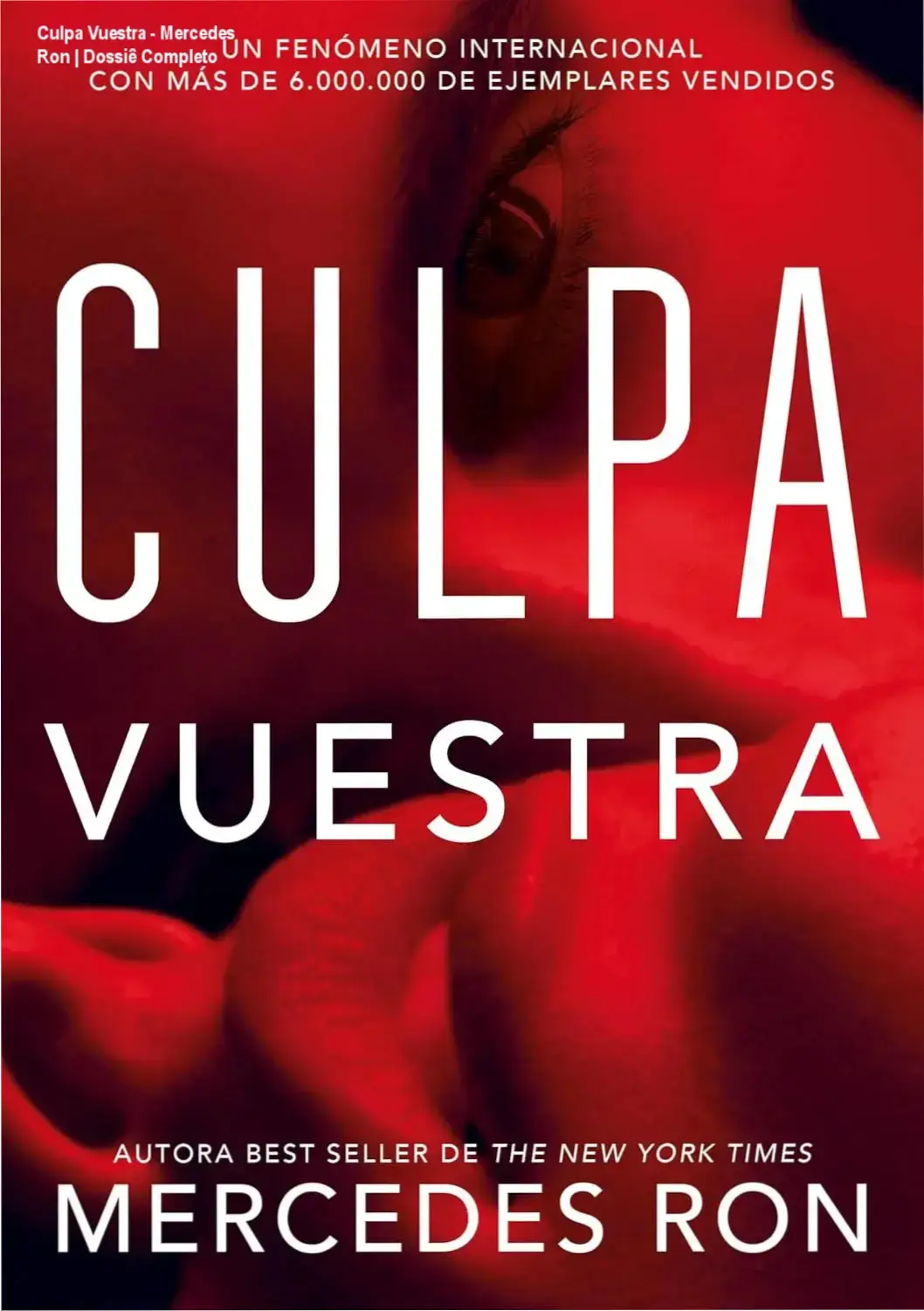Capa do eBook Culpa Vuestra de Mercedes Ron em dispositivo Kindle