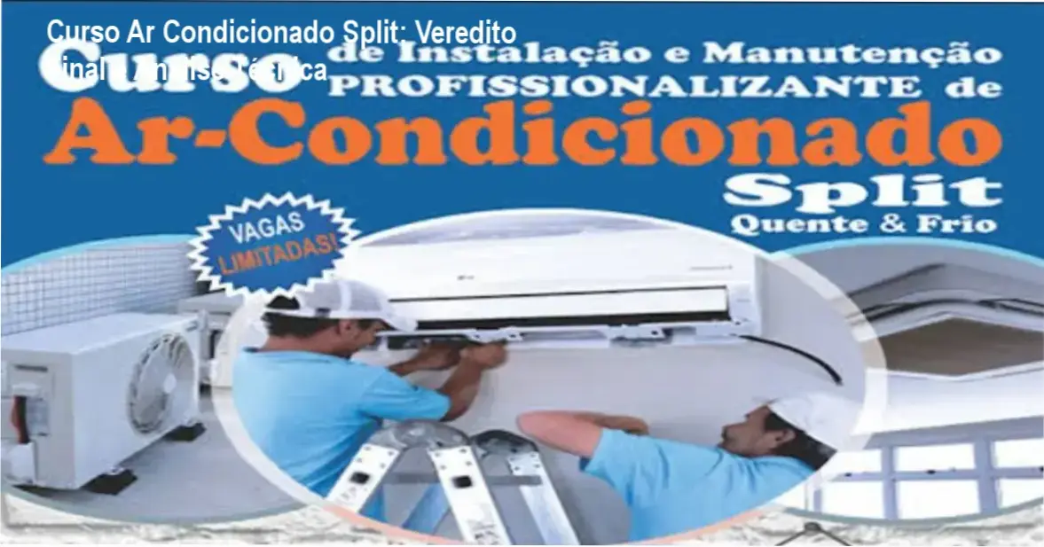 Técnico aplicando a técnica de vácuo em ar condicionado split seguindo guia tutorial
