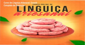 Cena de produção de linguiça artesanal com temperos naturais e equipamentos de charcutaria