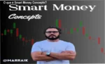 Uma leitura instrucional do gráfico de mercado aplicando os princípios do Smart Money Concepts
