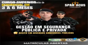 Representação visual de certificação de nível superior para concursos policiais através de curso sequencial