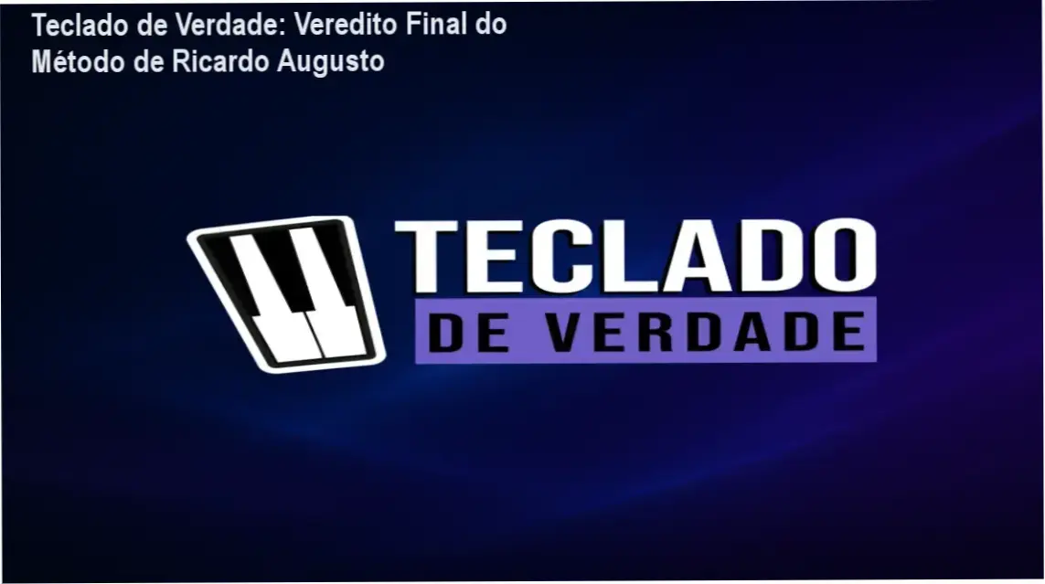 Interface do curso Teclado de Verdade de Ricardo Augusto com foco em aulas de harmonia e técnica