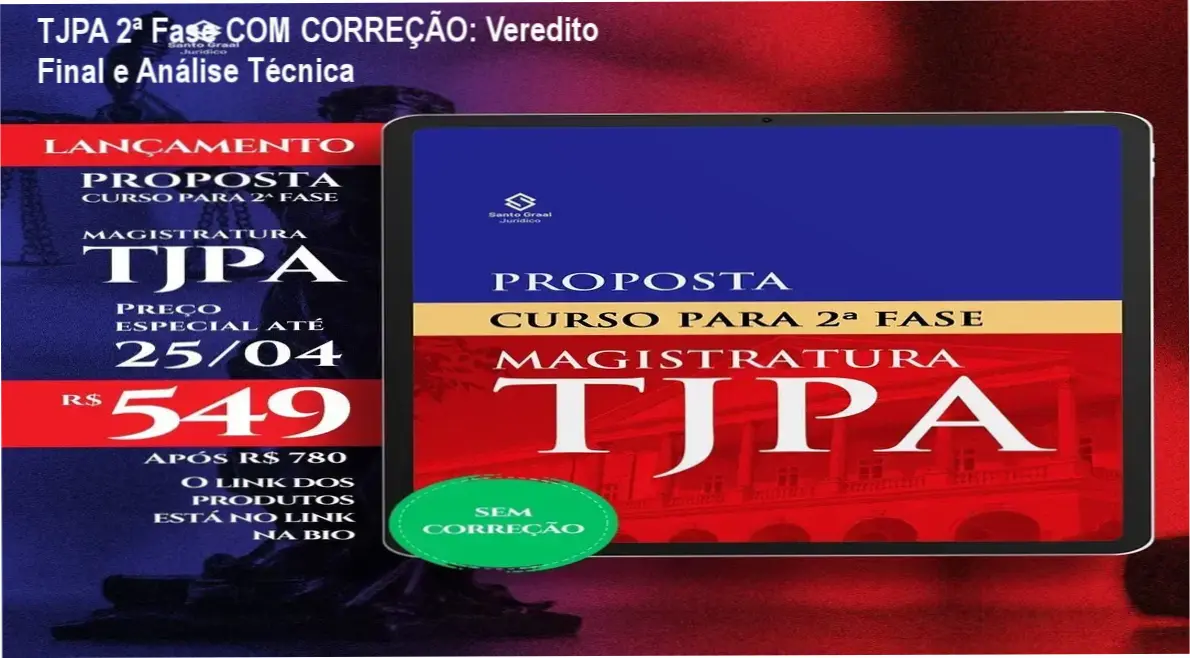 Material de estudo e simulados para a 2ª fase do concurso TJPA com foco na banca FGV