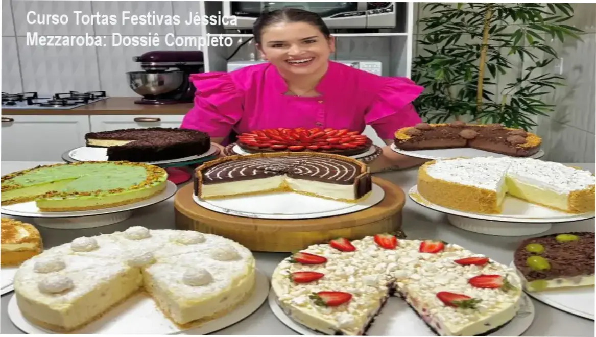 Variedade de tortas festivas profissionais prontas para comercialização