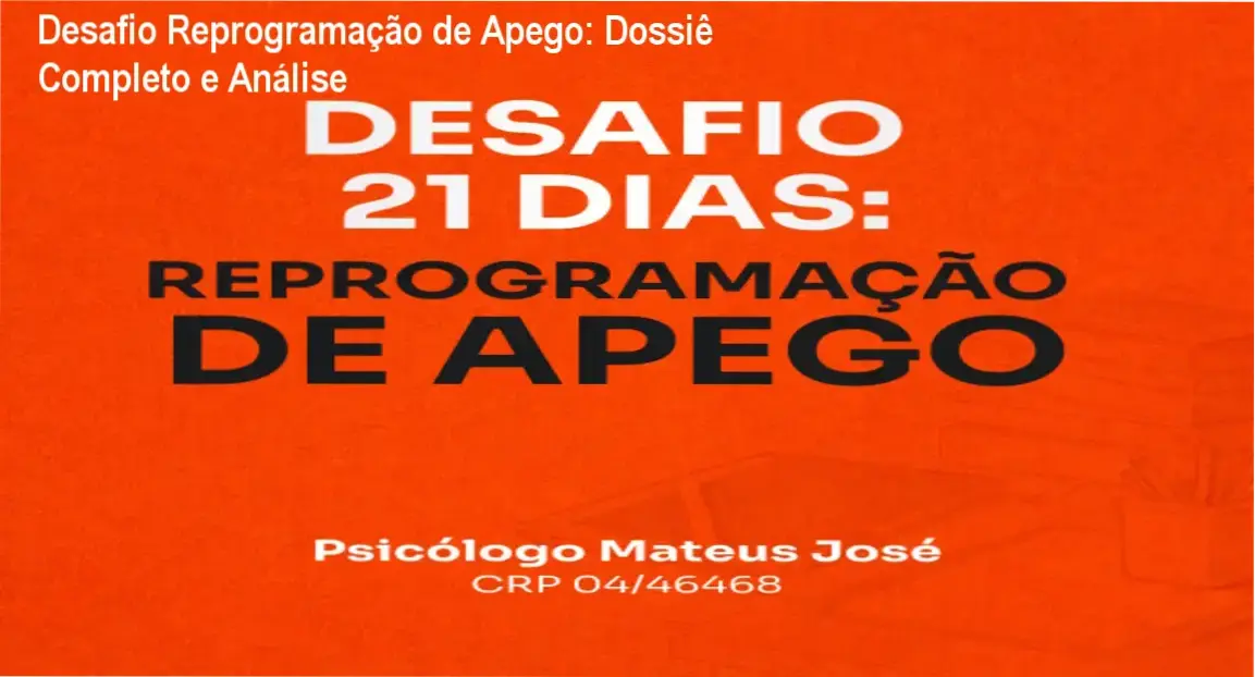 Infográfico explicativo sobre o método de reprogramação de padrões de apego emocional em 21 dias