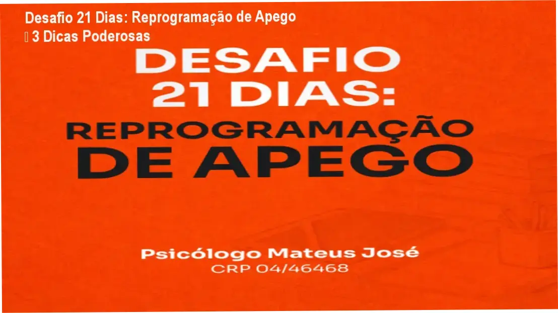 Ilustração de um caderno com desafios diários para reprogramação de apego emocional