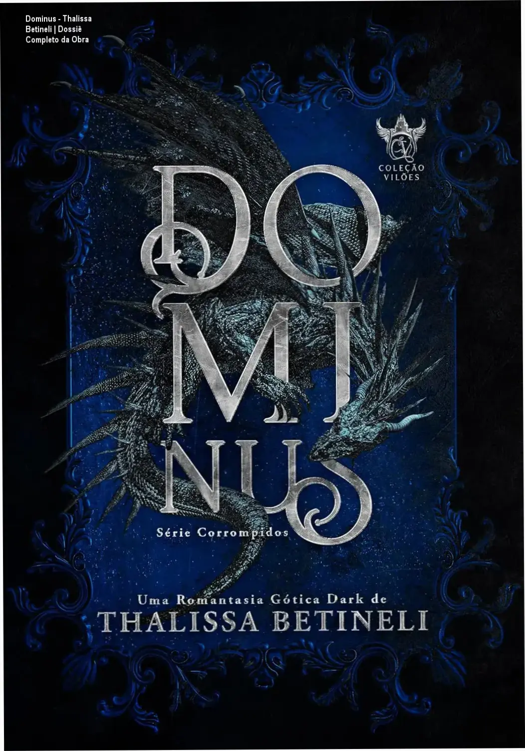 Capa do ebook Dominus de Thalissa Betineli em estilo romantasia dark