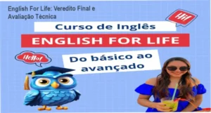 Painel de aulas do curso English For Life da Prof. Ana Paula