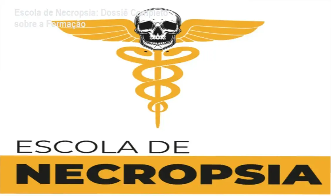 Representação técnica de estudos em ciências mortuárias e medicina legal para formação profissional.