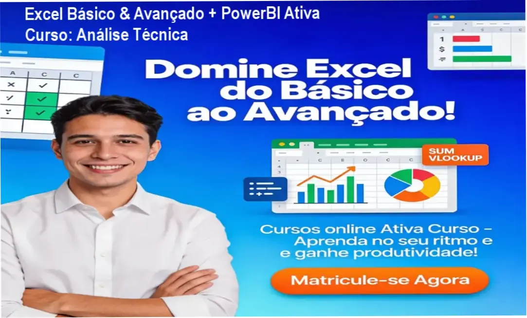 Excel Básico & Avançado + PowerBI Ativa Curso bastidores e funcionamento da plataforma