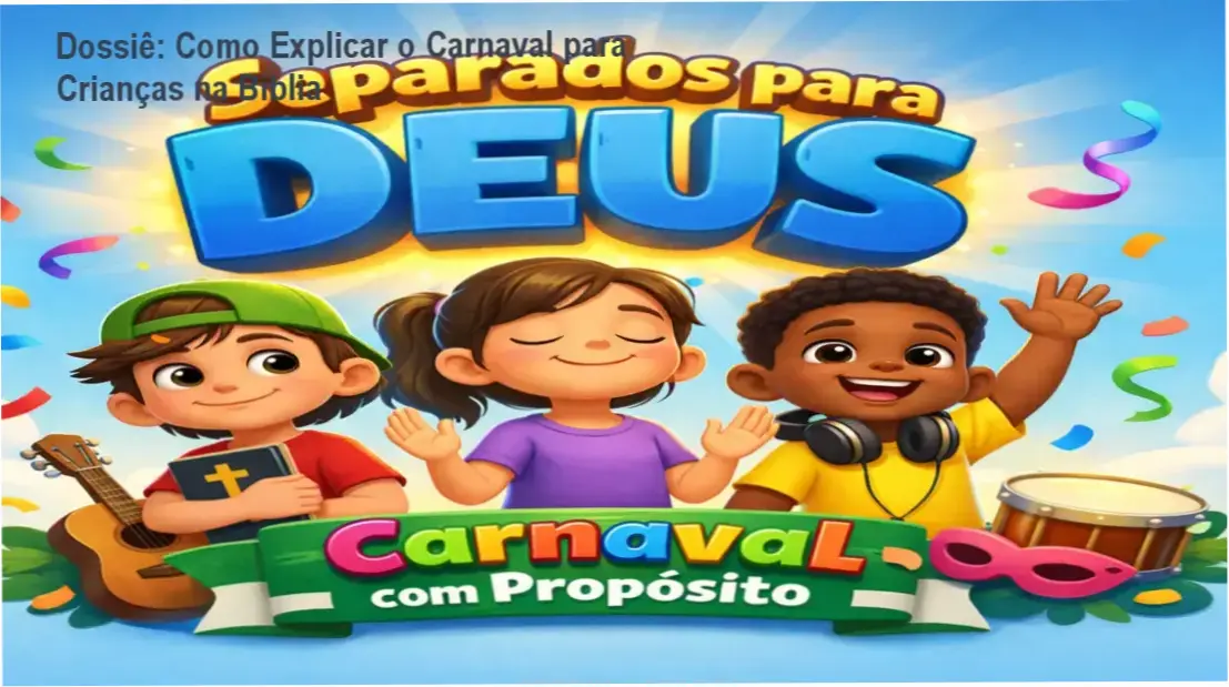 Kit de atividades pedagógicas e recursos visuais para ensinar sobre o Carnaval sob a visão cristã para crianças