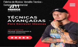 Renne Fernandes ensinando estrutura de música comercial no curso Fábrica de Música