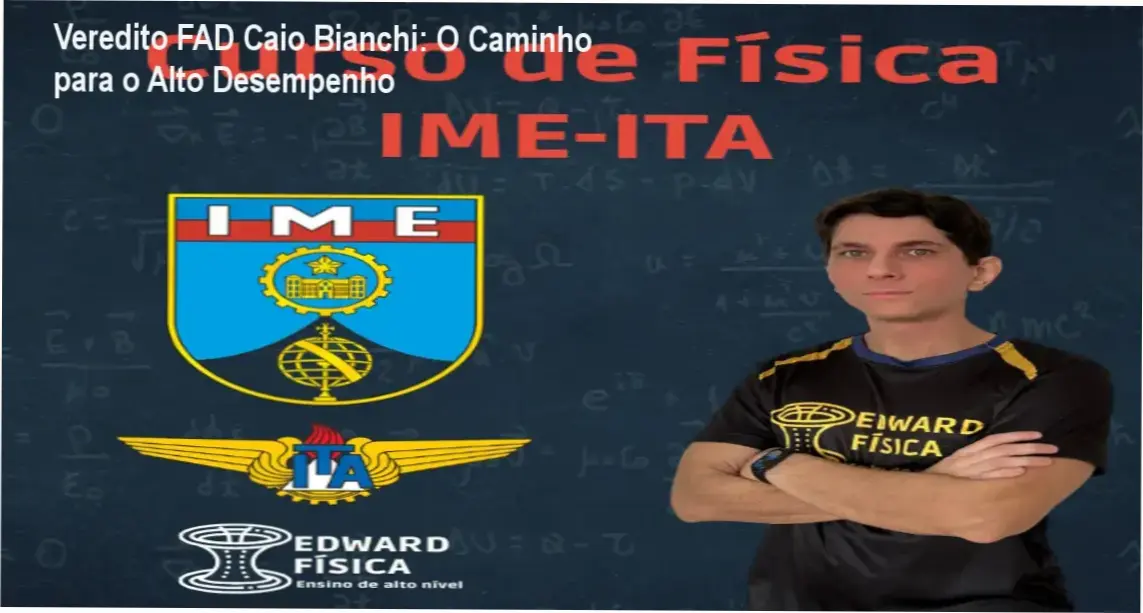 Interface do curso FAD de Caio Bianchi com foco em física para alto desempenho ITA e IME