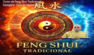 Ilustração de uma sala harmonizada com princípios de Feng Shui Tradicional