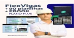 Interface da planilha FlexVigas para dimensionamento de vigas em concreto armado