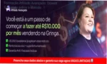Interface de plataforma de curso online mostrando estratégias de vendas de produtos físicos no mercado americano