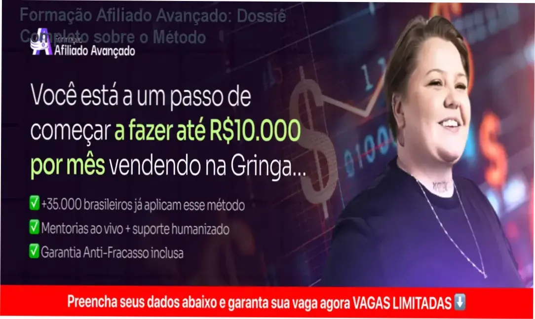 Interface de plataforma de curso online mostrando estratégias de vendas de produtos físicos no mercado americano