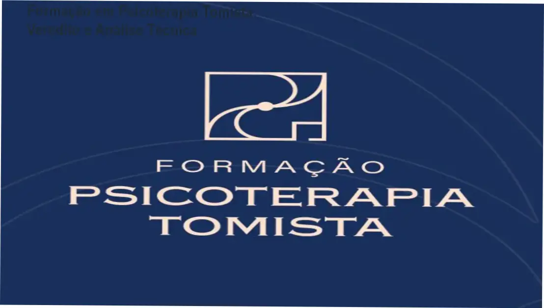 Esquema técnico da Formação em Psicoterapia Tomista para profissionais de saúde mental
