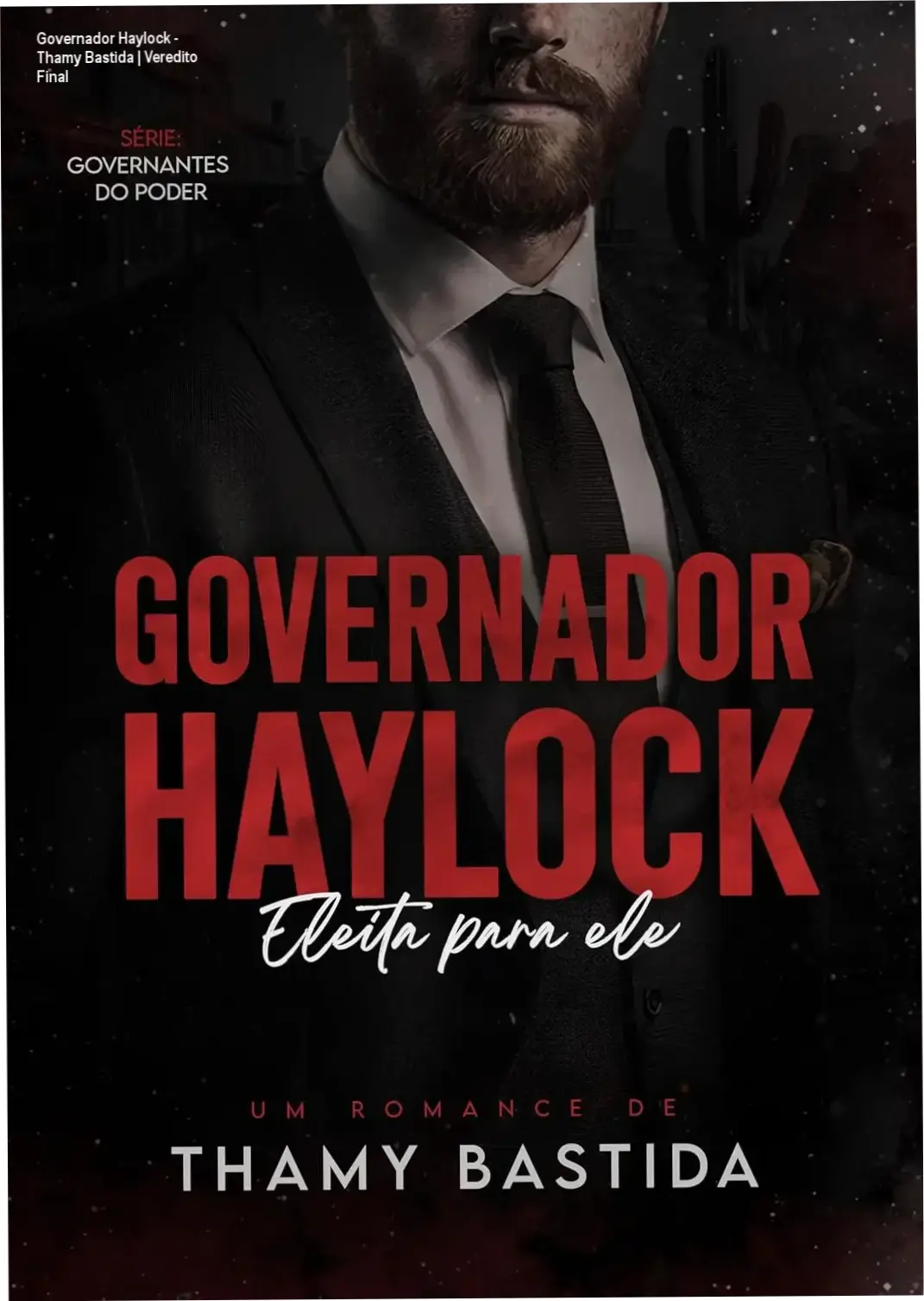 Capa do ebook Governador Haylock de Thamy Bastida evidenciando romance de poder
