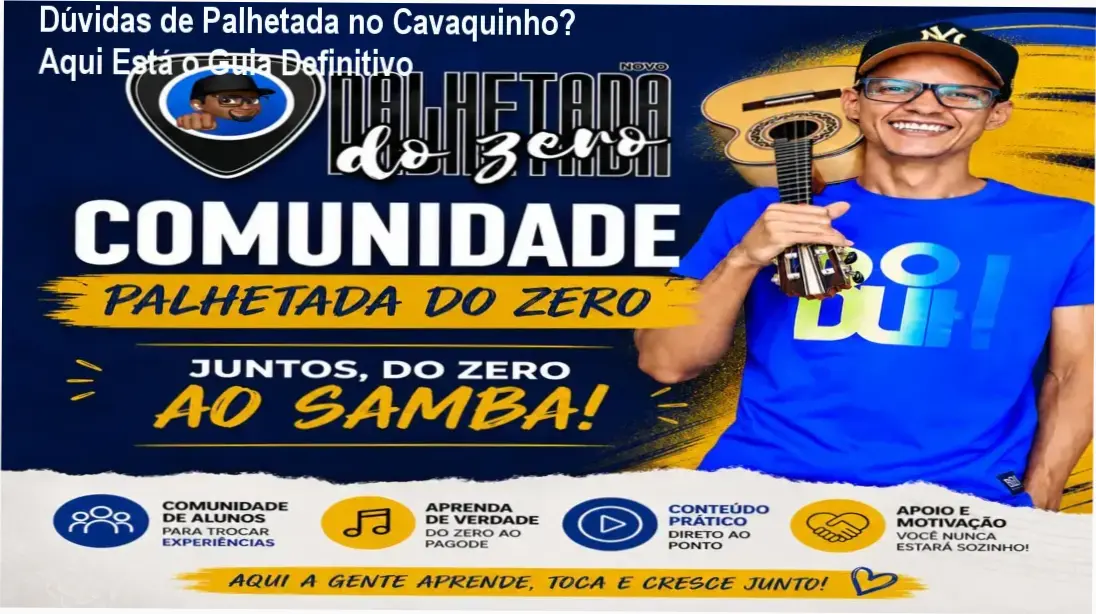 Pessoa tocando cavaquinho com postura correta, destacando a técnica da mão direita
