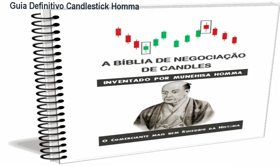 Capa do ebook com ilustrações de gráficos de candlestick e estratégias de day trading