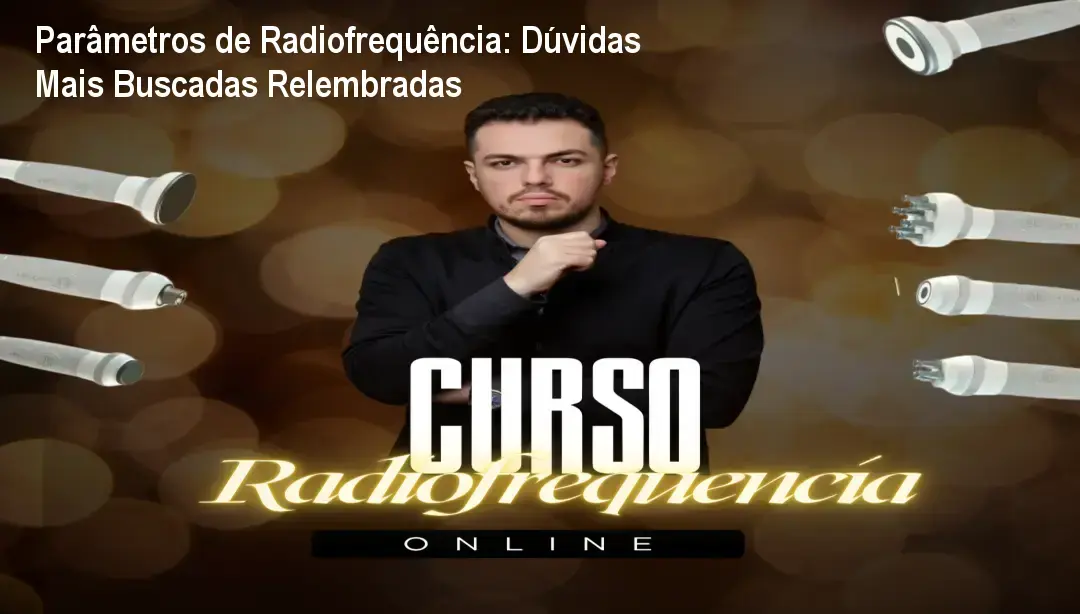 Instrutor especializado ensinando parâmetros clínicos de radiofrequência em ambiente de laboratório