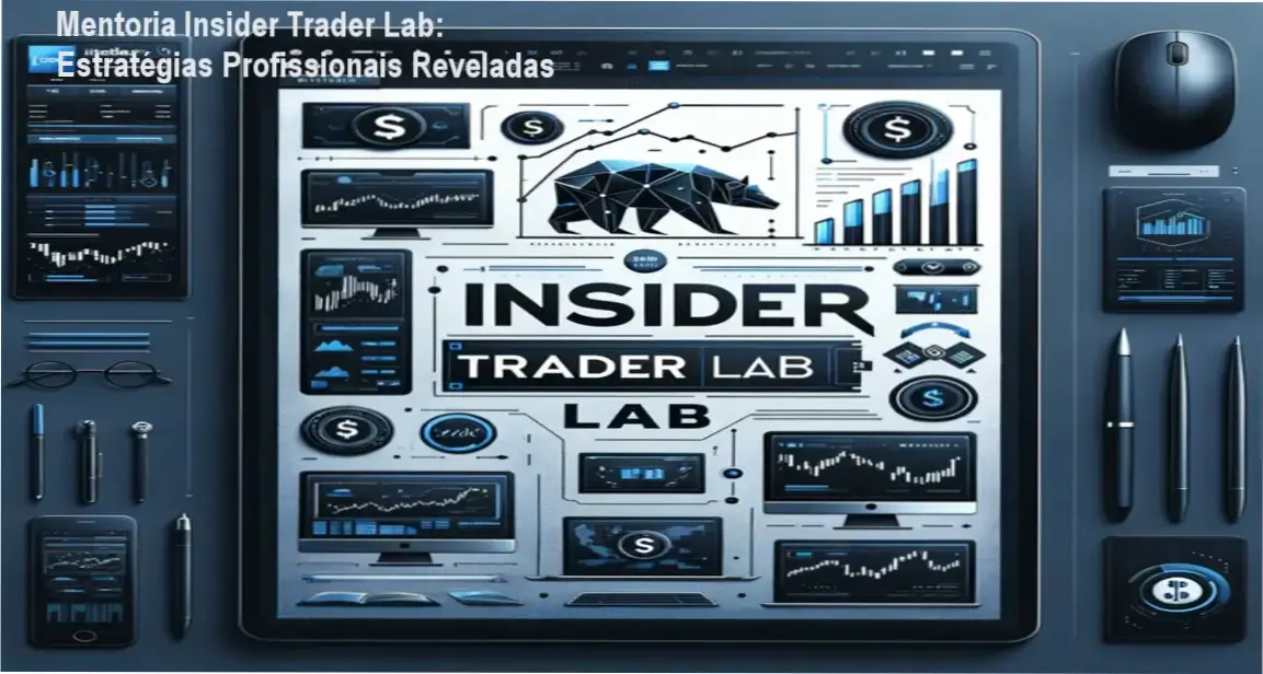 Apresentação do curso Insider Trader Lab com destaque para análise macroeconômica e ferramentas de trading institucional.
