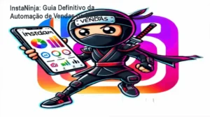 Interface de automação do InstaNinja mostrando fluxo de resposta automática de comentários para Direct