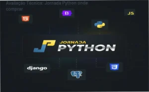 Interface da plataforma de estudos da Jornada Python com foco em Python e Django