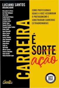 Capa do livro Carreira é Ação de Luciano Santos e autores sobre protagonismo profissional