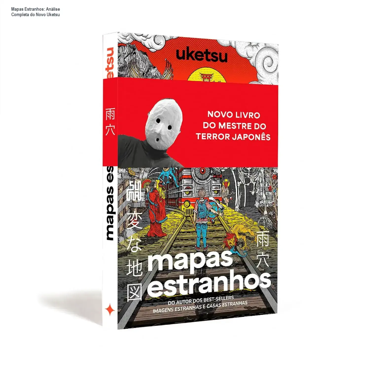 Capa do livro Mapas Estranhos de Uketsu, novo suspense da editora Suma.