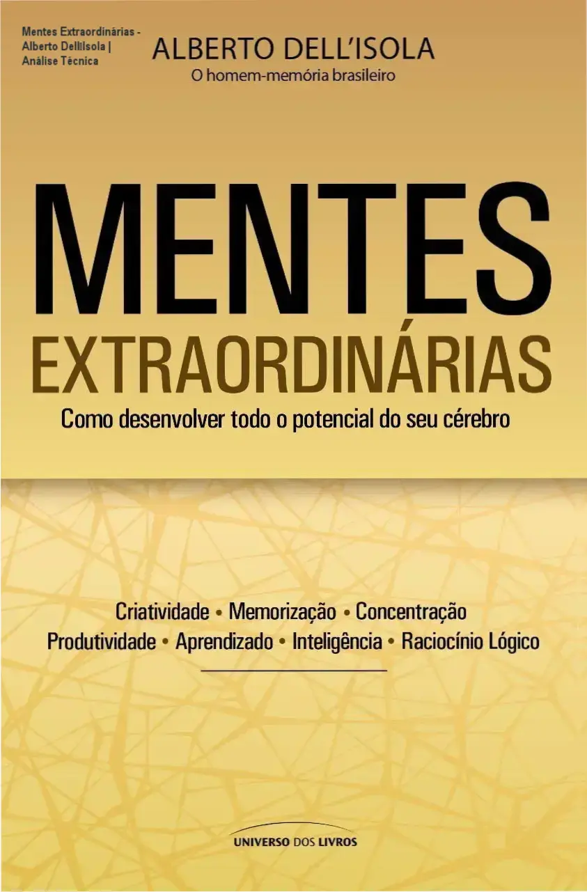 Capa do livro Mentes Extraordinárias de Alberto Dell’Isola para desenvolvimento cerebral