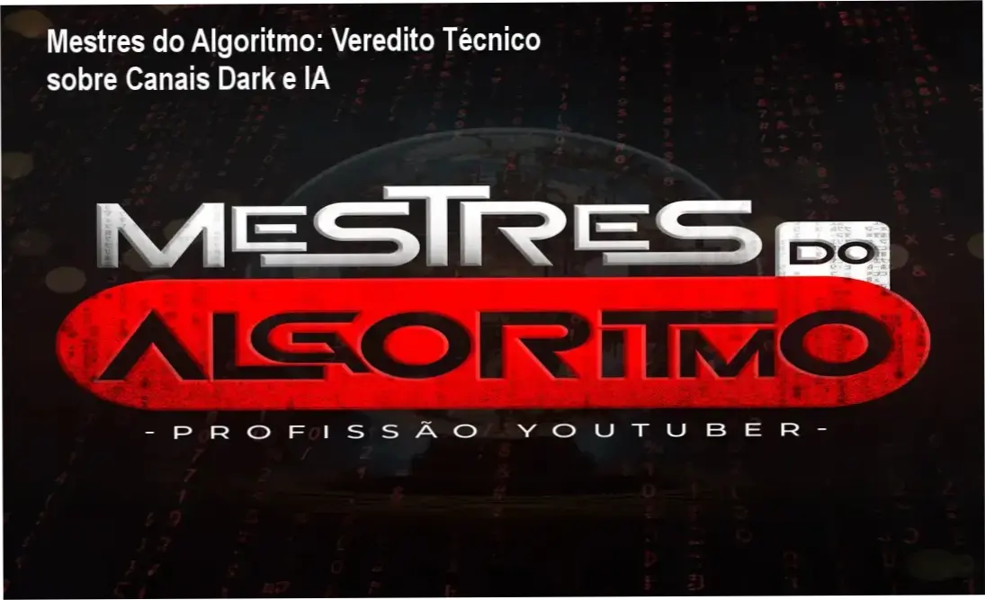 Interface do curso Mestres do Algoritmo focada em automação de canais dark com IA