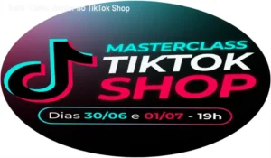Imagem ilustrativa com ícones de loja, TikTok e regras de e-commerce