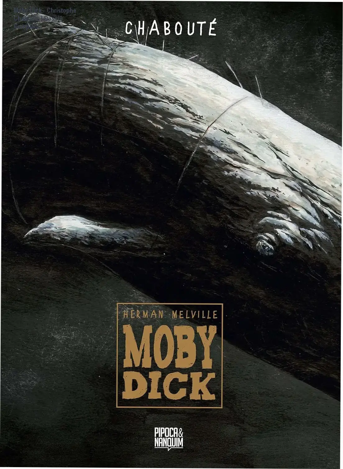 Capa dura da edição exclusiva de Moby Dick por Christophe Chabouté