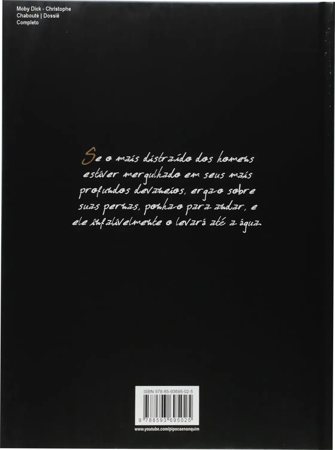 Capa da edição exclusiva de Moby Dick por Christophe Chabouté em formato de quadrinhos