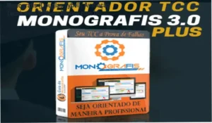 Interface do Monografis mostrando estruturação de TCC com blocos e assistente de IA